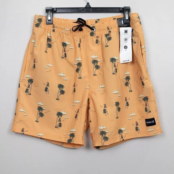 Hurley Cannonball Volley orange shorts-M