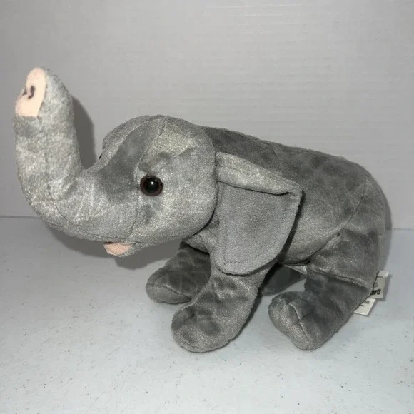 Elephant Plush Beanbag Textured Gray 10