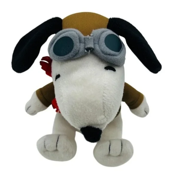 SNOOPY Metlife FLYING ACE PILOT Brown Jacket Goggles Peanuts 6