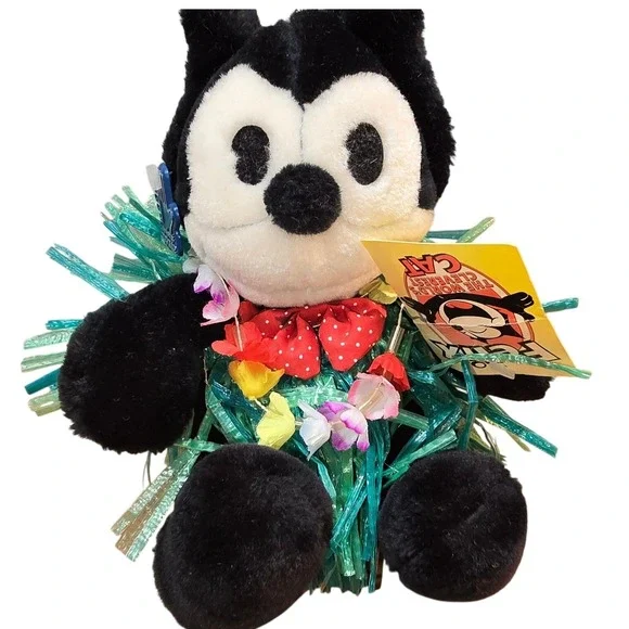 Felix Cat Applause Hawaiian Luau Grass Skirt Plush Doll‎ with Tags
