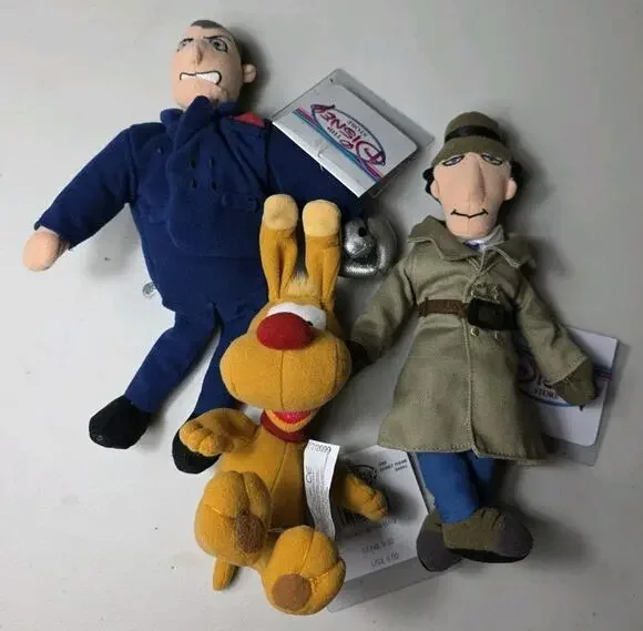 Disney Store Inspector Gadget, Brain & Scolex/Claw Set of 3 Bean Bag Plush