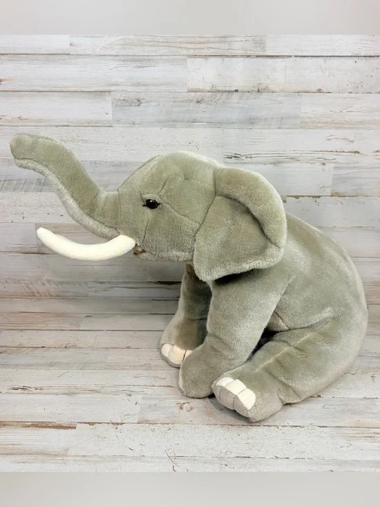 2013 FAO Schwarz Toys “R” Us Big Sitting Elephant Plush Stuffed Animal