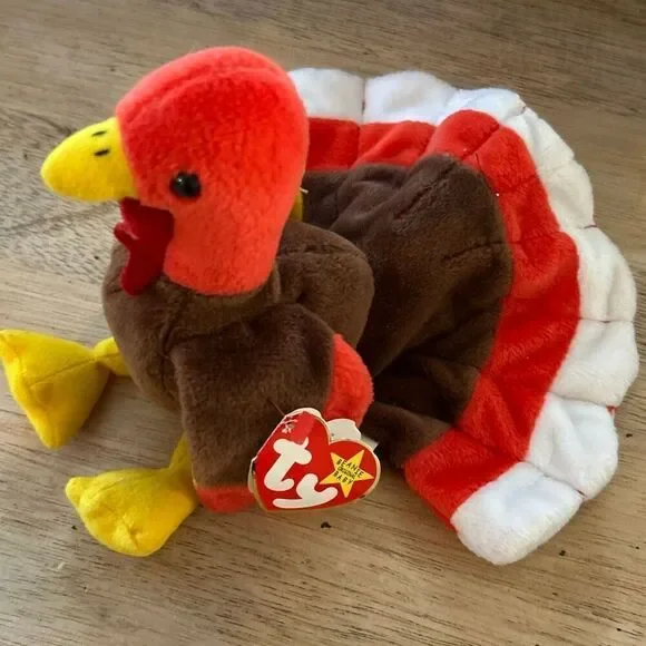 Gobbles 1996 turkey thanksgiving plush beanie baby