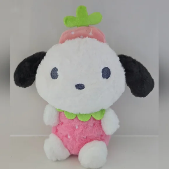 Sanrio Pochacco Strawberry Plush Stuffed Animal‎ 10 Inches