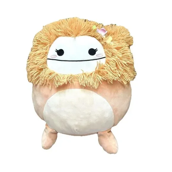 Squishmallows Shasta The Light Orange Bigfoot with Flower in Hair Plush Toy