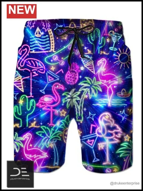 Quick Dry Swim Trunks with Pockets Mesh Lining Board Shorts