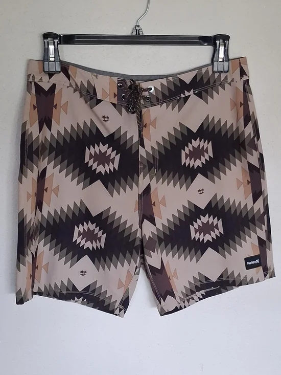 Hurley Phantom Aztec Print Board Shorts Size 32 New Without Tags