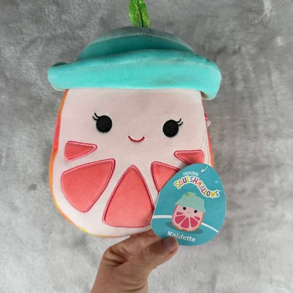 Squishmallows Orange Grapefruit Slice Plush Toy Hat 7‎ Inch