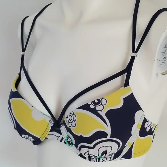 Aerie Bridget Floral Straps Pushup Bikini Bra