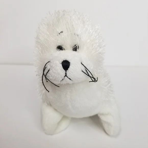 Ganz Webkinz‎ Lil Kinz Snow White Seal Plush Stuffed Animal Toy 9
