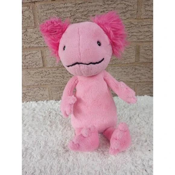 Jellycat Alice Axolotl Stuffed Plush 14in Bright Pink