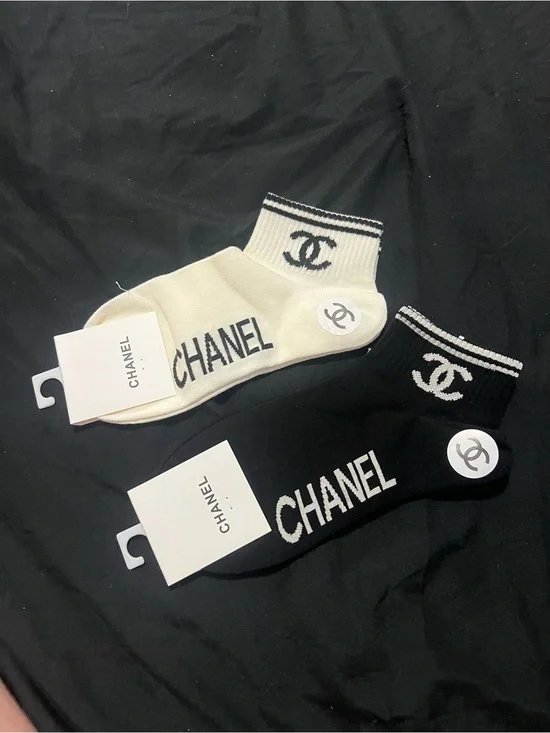 Dressy Low-Cut Logo Socks — Black & White(2-Pack)