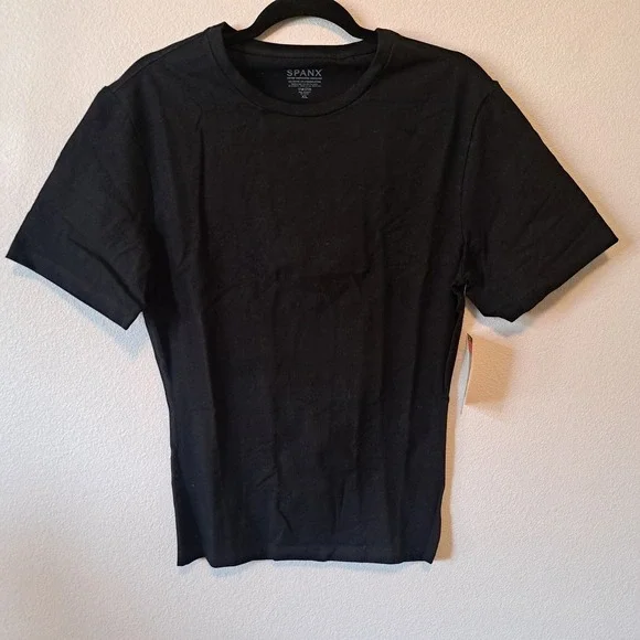 Spanx for Men Cotton Compression Crew Undershirt Black XL 607 Shapewear NWT