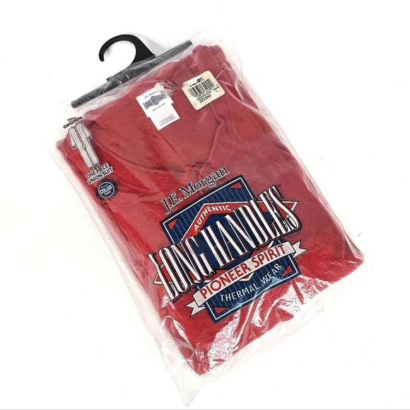 Red J.E. Morgan Longhandles Thermal Long Johns - Union Suit NWT