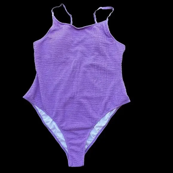Angerela Lavender Purple One Piece Bathing Suit New XL