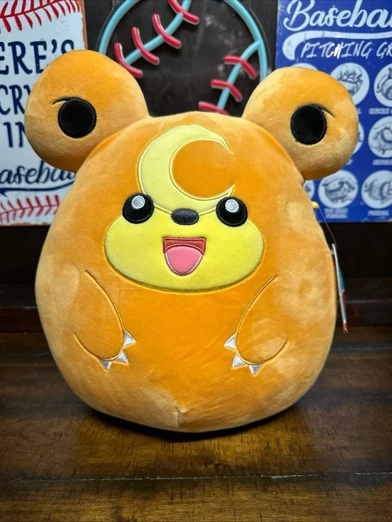 Squishmallows Orange & Yellow Pokémon Teddiursa Plush