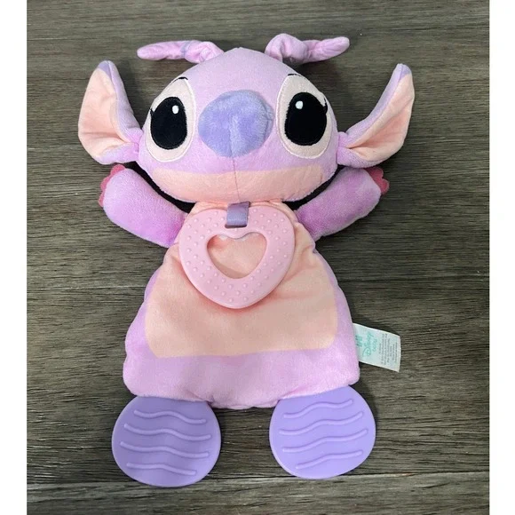 Disney Baby Angel Plush Teether Stuffed Animal‎ Lilo & Stitch Purple Pink Lovey