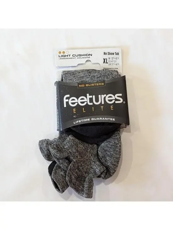1 Pair Feetures Elite Ultra Light Cushion No Show Tab Running Socks Size XL