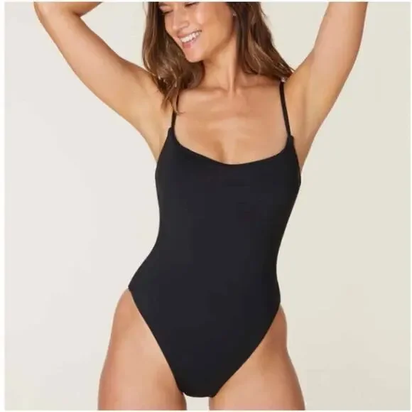 Andie The Fiji One Piece Swimsuit Black Long Torso XS