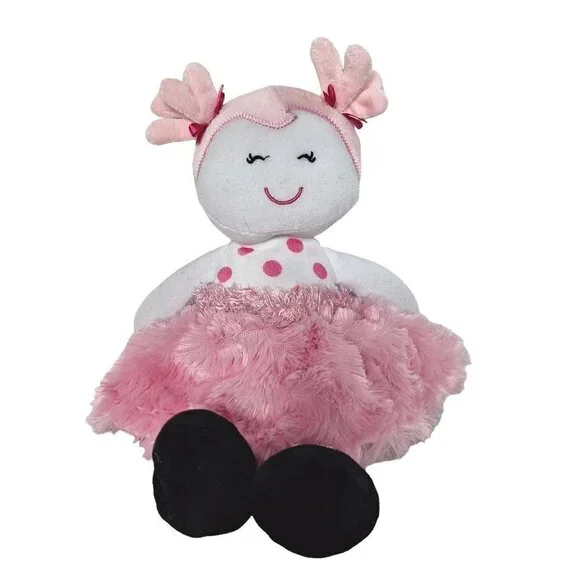 Baby Starters Pink White Ballerina Girl Lovey Plush Stuffed Animal 12.5