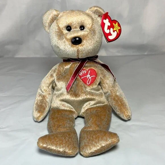 Ty Beanie‎ Baby 1999 Signature Bear Retire P.E. Pellets Tag Errors MWMT Rare Vtg