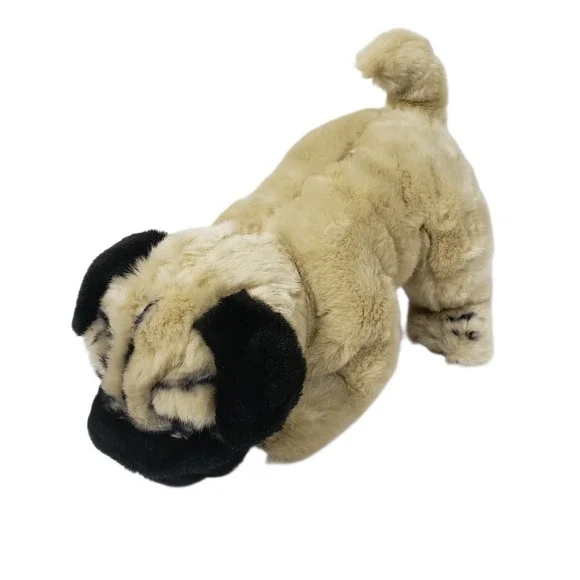 Mike‎ Dog Plush Stuffed Animal Toy Cream Black Pug Puppy Doggy Kids Toy