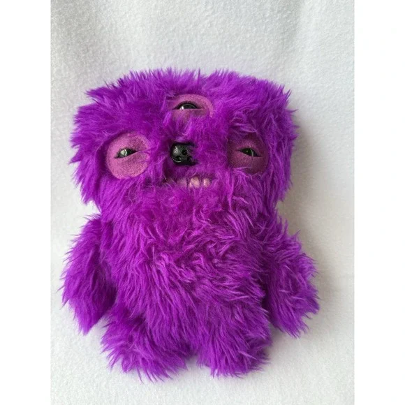 Fuggler Fart Face Purple Interactive Plush Monster Tested Works Sound Toy 9