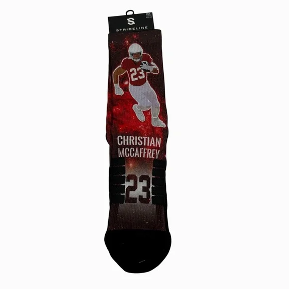 Strideline Christian McCaffrey SF‎ 49ers Galaxy Premium Full Sub Socks Mens M/L