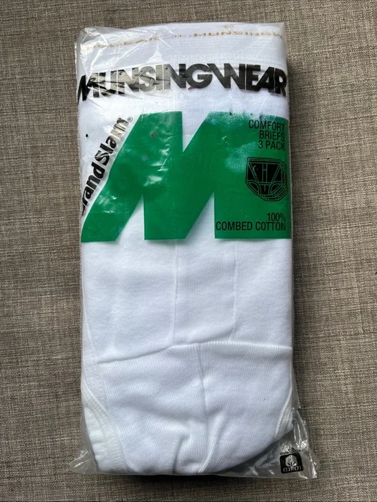 Rare Vintage Munsingwear Grand Slam 100% Cotton Comfort Briefs 3 Pack 34
