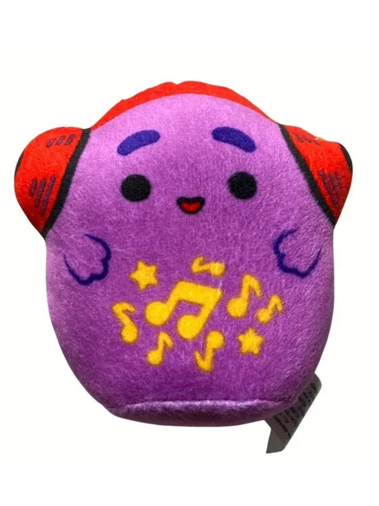 McDonalds Original Squishmallow Purple Music Notes Plush Toy 3 Inches