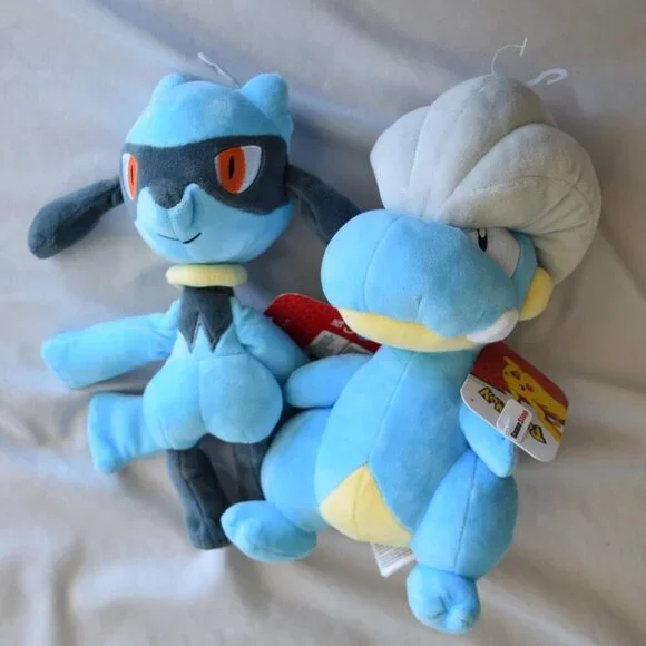 NWT POKEMON Bagon and Riolu Plushie Bundle Blue Multicolor