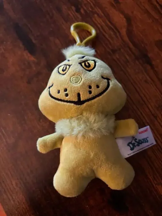 Aurora Dr. Seuss The Grinch Plush Keychain Clip-On