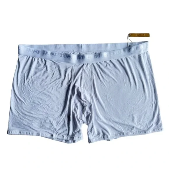 Skims Soft Boxer‎ Briefs Mens Size 5X Chalk White Luxury Loungewear Cozy NWT