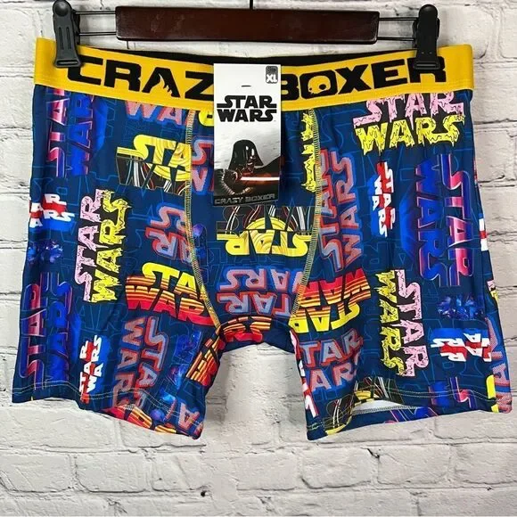 Disney Star Wars‎ Crazy Boxer Briefs Movie Logo Underwear Men Sz Extra Large NEW