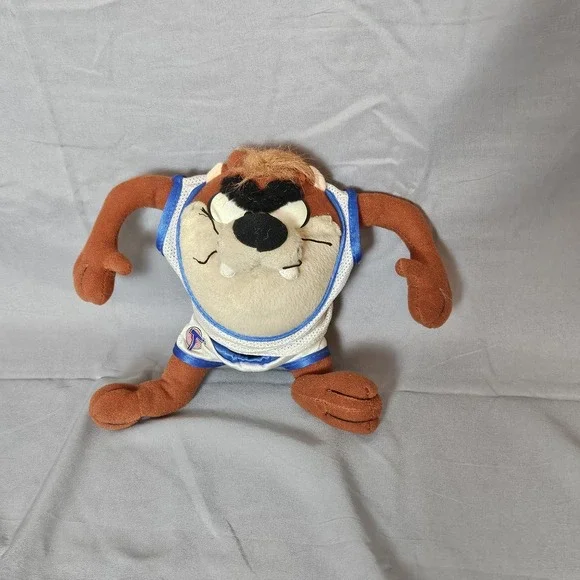 1996 Space Jam Taz Plush‎ Warner Bros Tasmanian Devil Basketball Jersey Toy