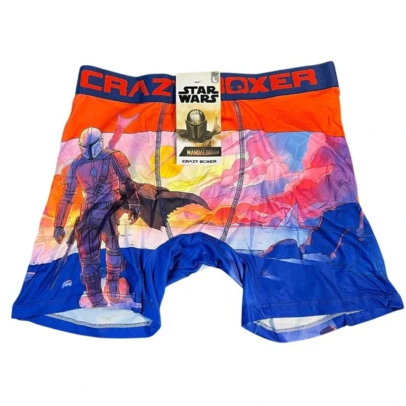 Crazy Boxer Star Wars The Mandalorian‎ Men's Boxer Briefs Size L Multicolor New