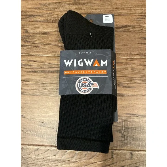 WIGWAM SOCKS BLACK F8031 052 HOT WEATHER DRESS PRO‎ MEDIUM MEN 5-9.5 WOMEN 6-10!