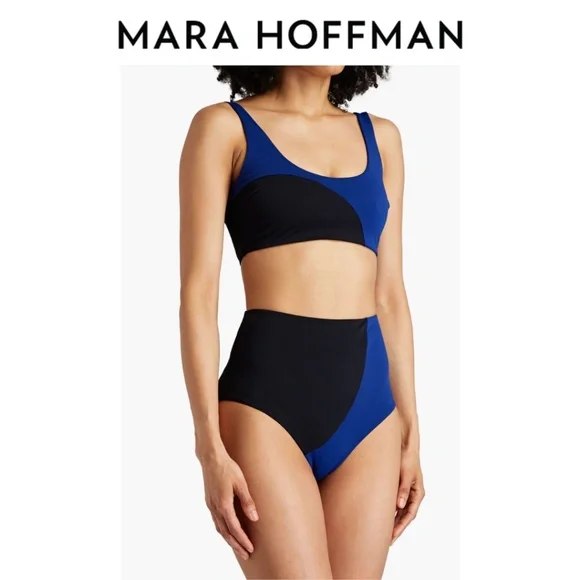 Mara Hoffman Two-Tone Bikini Top