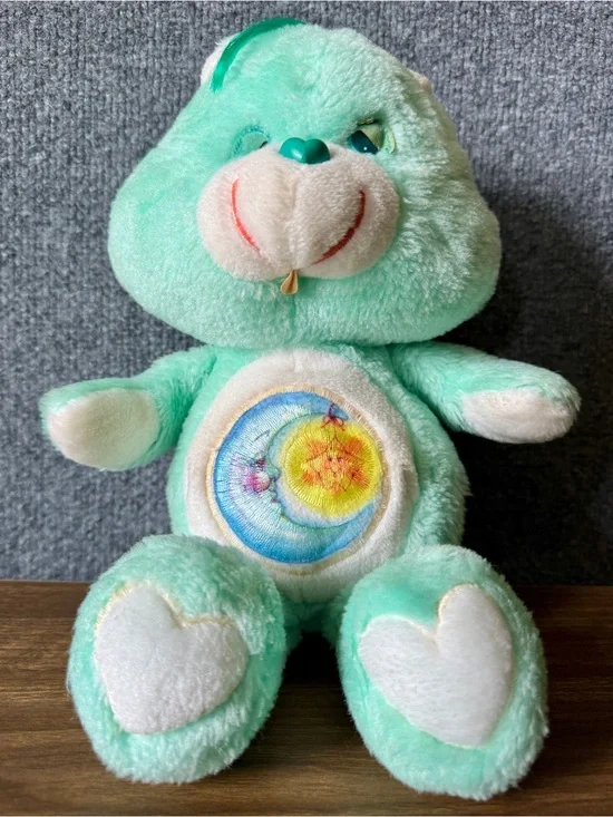 Vintage Care Bears Bedtime Bear Plush 1983 Kenner Taiwan 13.5” Collectible