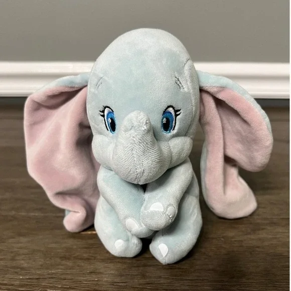 TY Sparkle Dumbo Plush Disney‎ Blue Pink Elephant Stuffed Animal Toy Kids