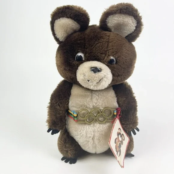 Dakin‎ Misha Moscow Summer Olympic Games Plush Teddy Bear 1980 Mascot Vintage