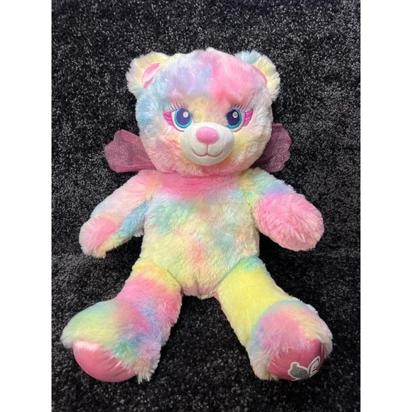 RARE Build A Bear Barbie Rainbow Swirl with‎ wings 16