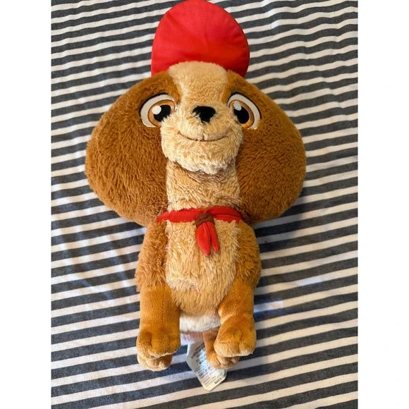 Nickelodeon Paw Patrol Tracker Plush Brown Dog Red Hat‎ Spin Master 2023 10 inch