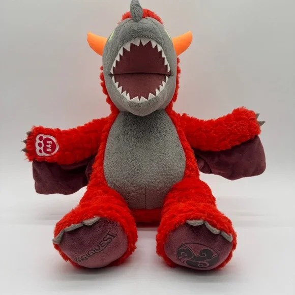 Build-A-Bear Red Dragon Plush Stuffed Animal MagicQuest B.A.B. Wings 14