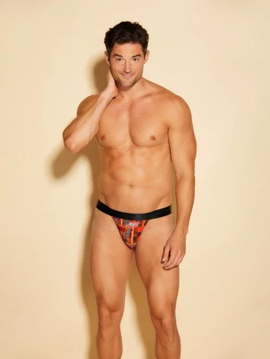 Cosabella Kente Jockstrap with Multicolor Abstract Print