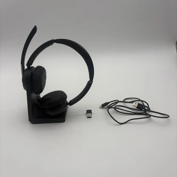PrancyBt KH120M Wireless‎ Headset with Charging Base and USB Dongle Black