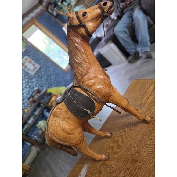 1980's Light Brown Paper Mache Horse‎