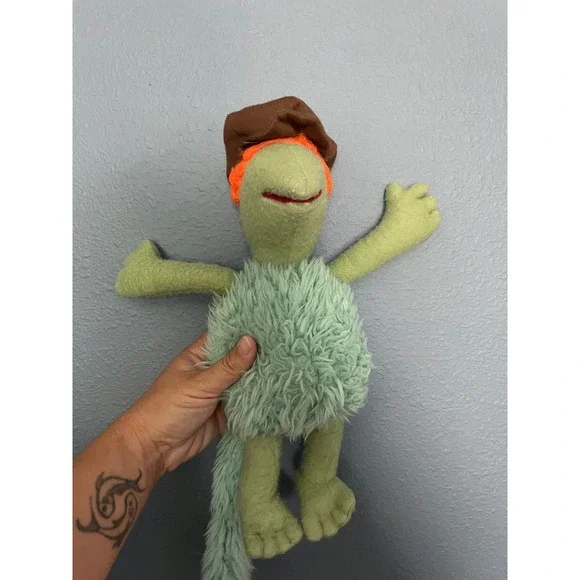Vintage Jim Henson Muppets Wembley Fraggle Rock Plush Toy Green Shaggy‎ 12 Inch