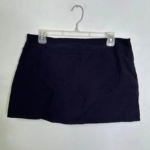 Lands End Womens Navy Blue Swim Skirt Size 10 Skort Athletic Tennis Pickleball