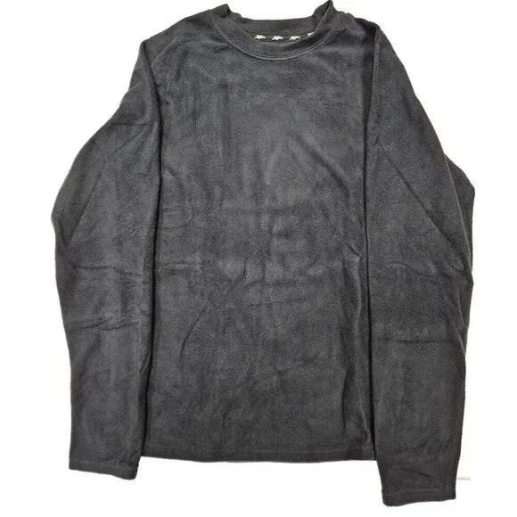 Men Thermal Shirt Winter Warm Base Layer Ultra Soft Moisture Wicking, Charcoal